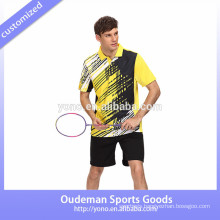 Sublimated custom team badminton clothing, unisex sports jersey quick dry tennis badminton wear jersey